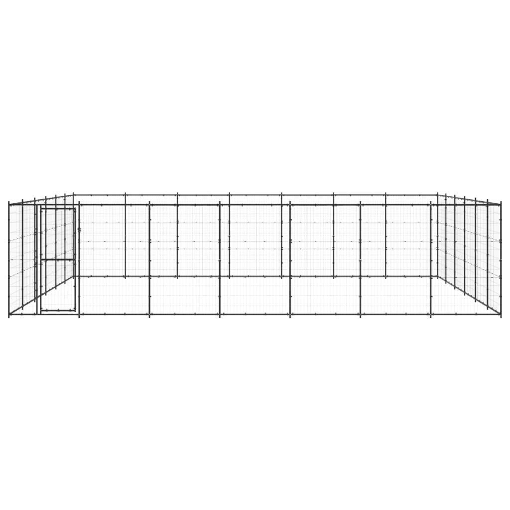vidaXL Hondenkennel 50,82 m² staal