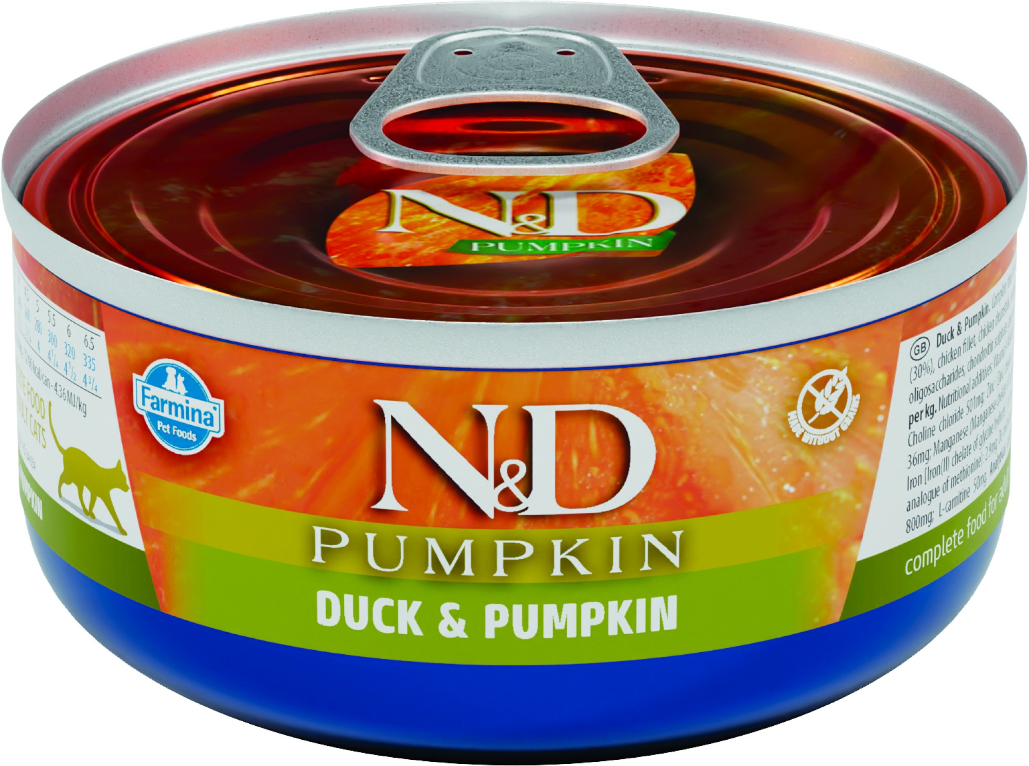 N&D Pumpkin natvoeding voor de kat Eend 70 gr. - per 30 stuks