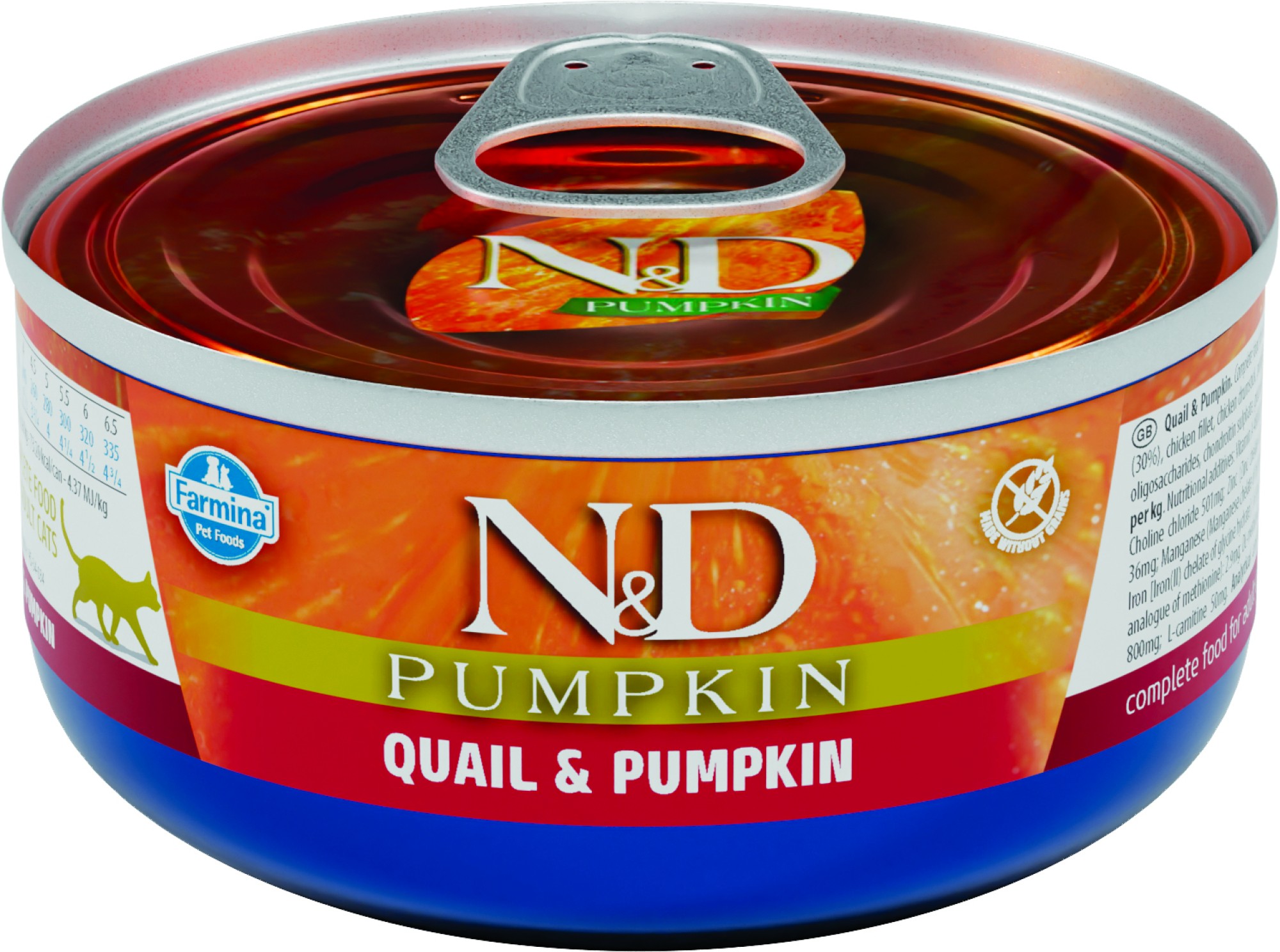 N&D Pumpkin natvoeding voor de kat Kwartel 70 gr. - per 24 stuks