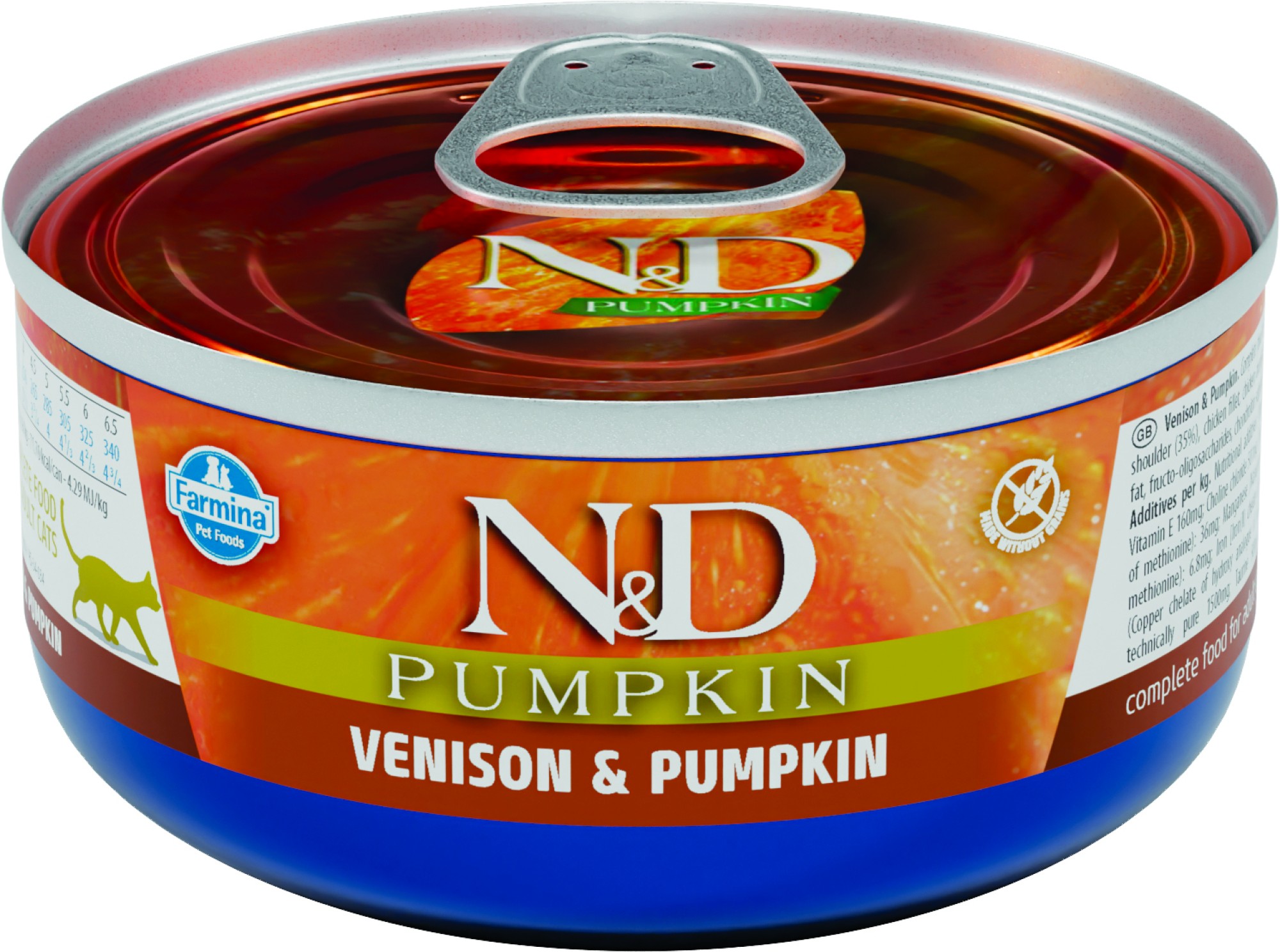 N&D Pumpkin natvoeding voor de kat Hert 70 gr. - per 24 stuks