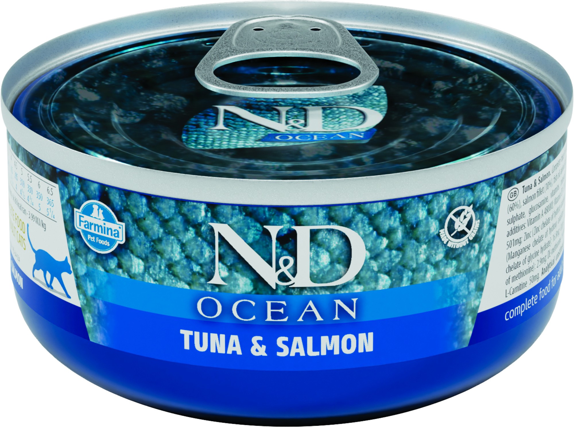N&D Ocean natvoeding voor de kat Tonijn met Zalm 70 gr. - per 30 stuks