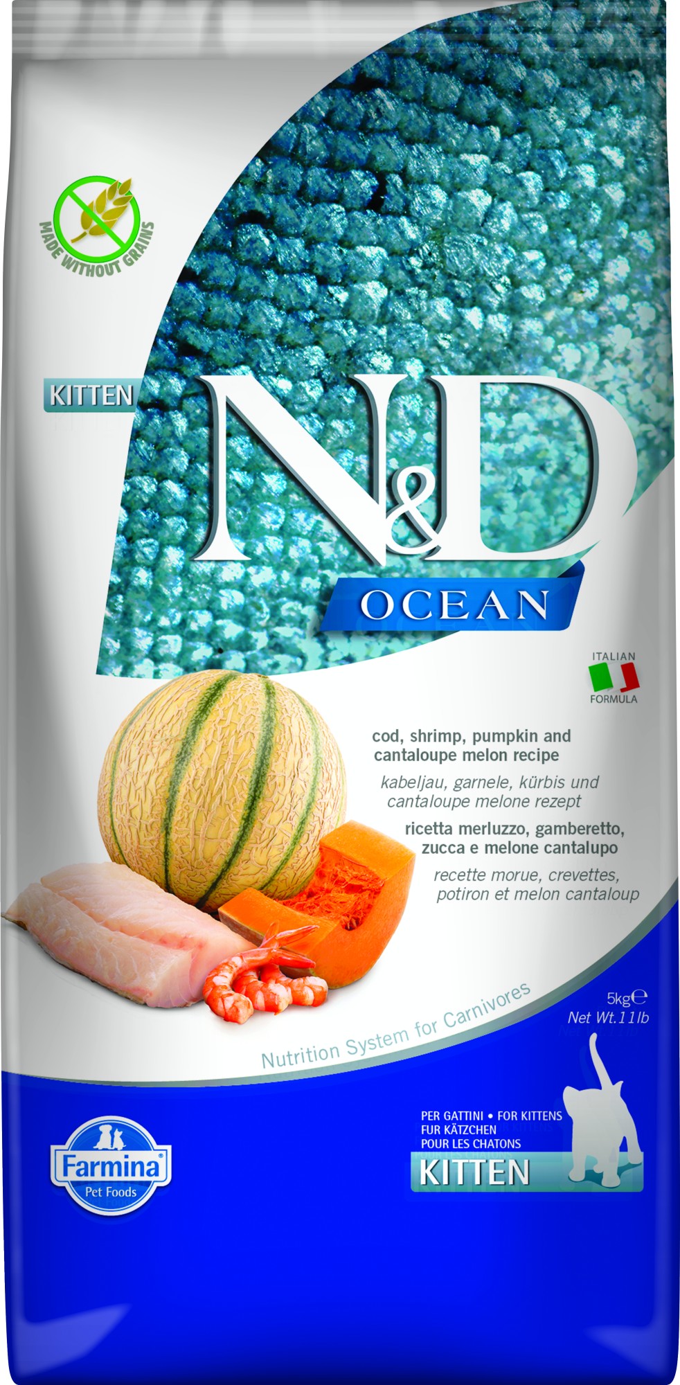 N&D Ocean voeding voor de kitten Kabeljauw 5 kg