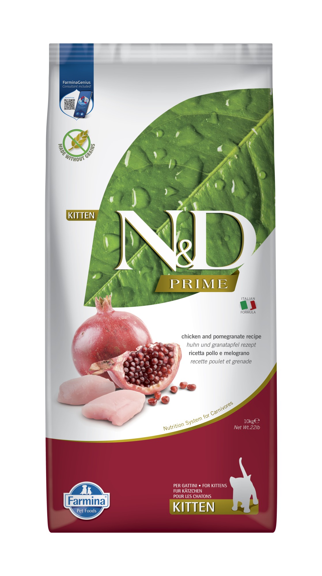 N&D Prime voeding voor de kitten Kip 10 kg