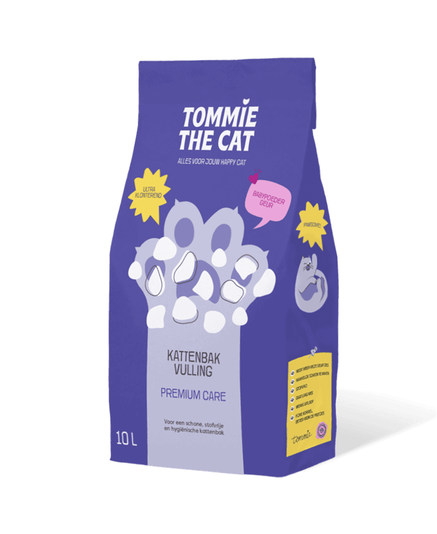 Tommie the Cat  10L premium kattenbakvulling - babypoeder geur - ultra klonterend