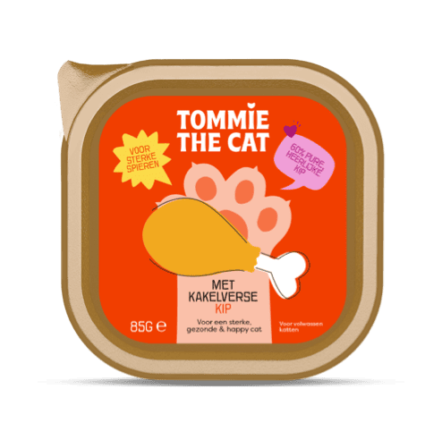 Tommie the Cat – kakelverse kip paté – volwassen kat 85g - natvoer