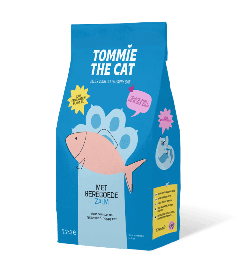 Tommie the Cat 100% graanvrije brokken - bomvol verse zalm - 2,2kg - kattenvoer