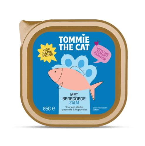 Tommie the Cat – beregoede zalm paté – volwassen kat 85g - natvoer