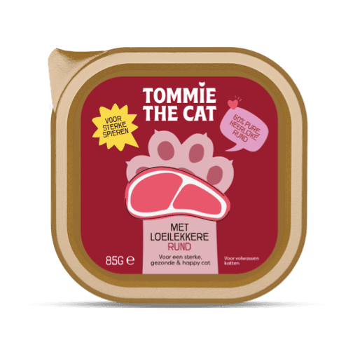 Tommie the Cat – loeilekkere rund paté – volwassen kat 85g - natvoer