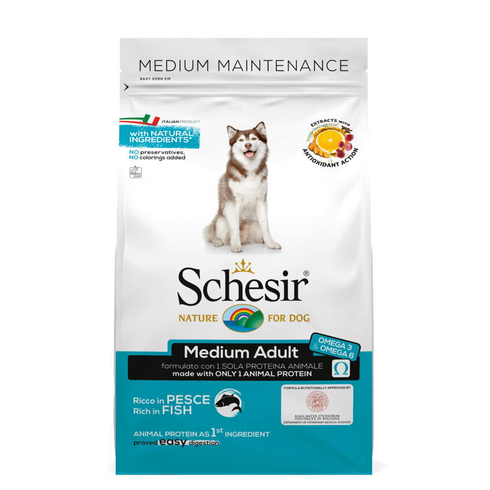 Schesir 4x  Hond Dry Maintenance Medium Vis 3 kg