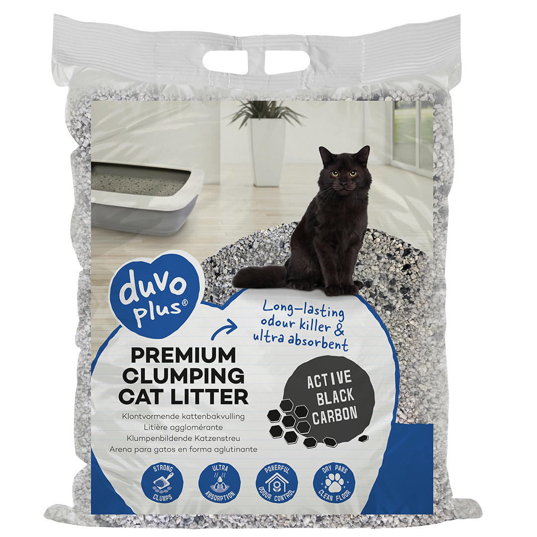 Duvo+ Kattenbakvulling Premium Active Black Carbon 12KG