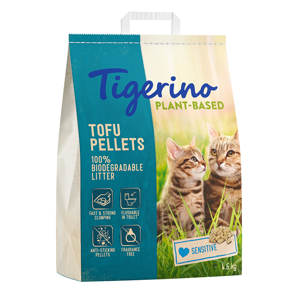 Tigerino 11l (4,6kg)  Plantaardige Tofu kattenbakvulling - Gevoelig, geurvrij