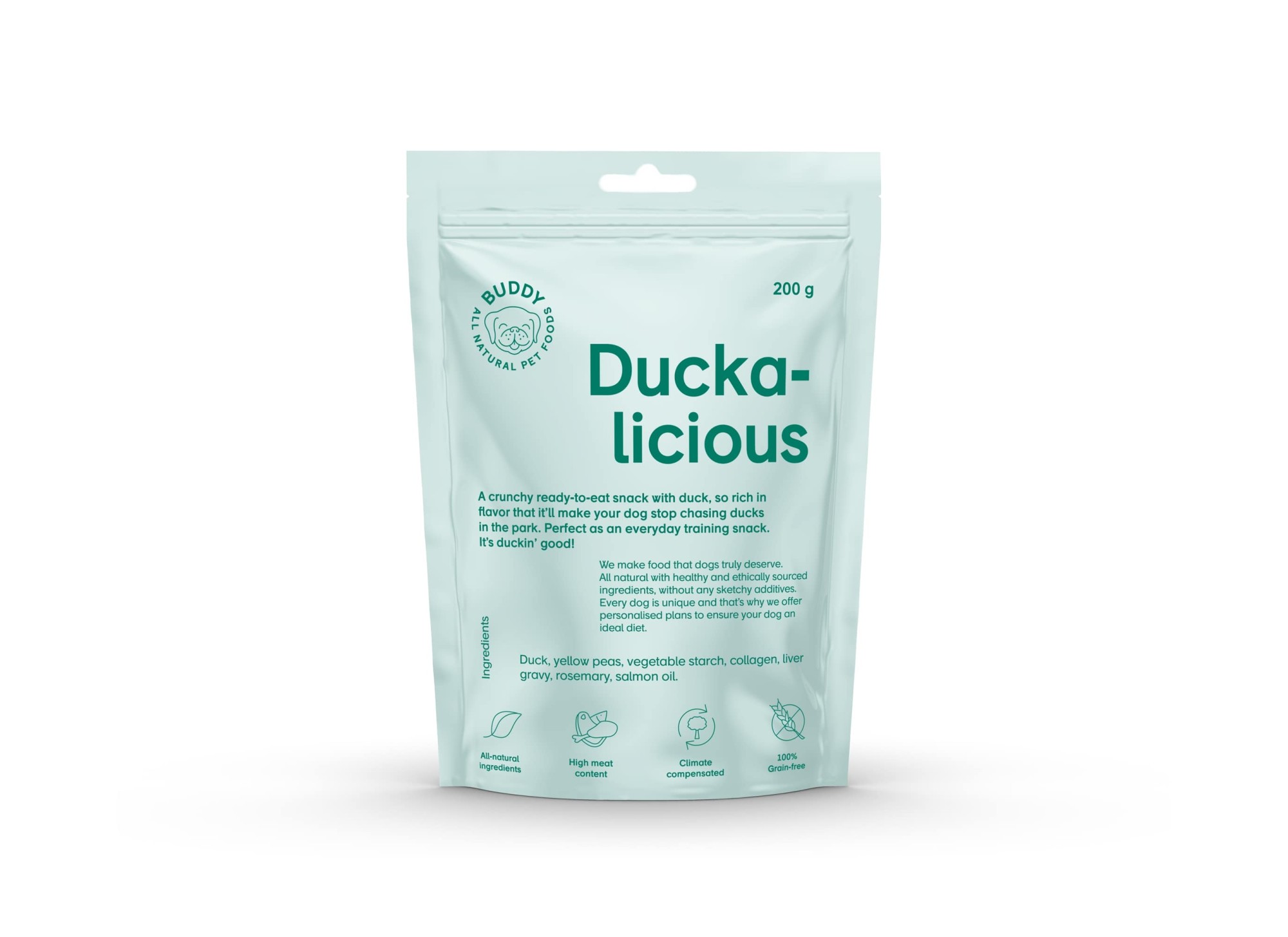 BUDDY Semi-moist hondensnack Eend met rozemarijn 200 gr.