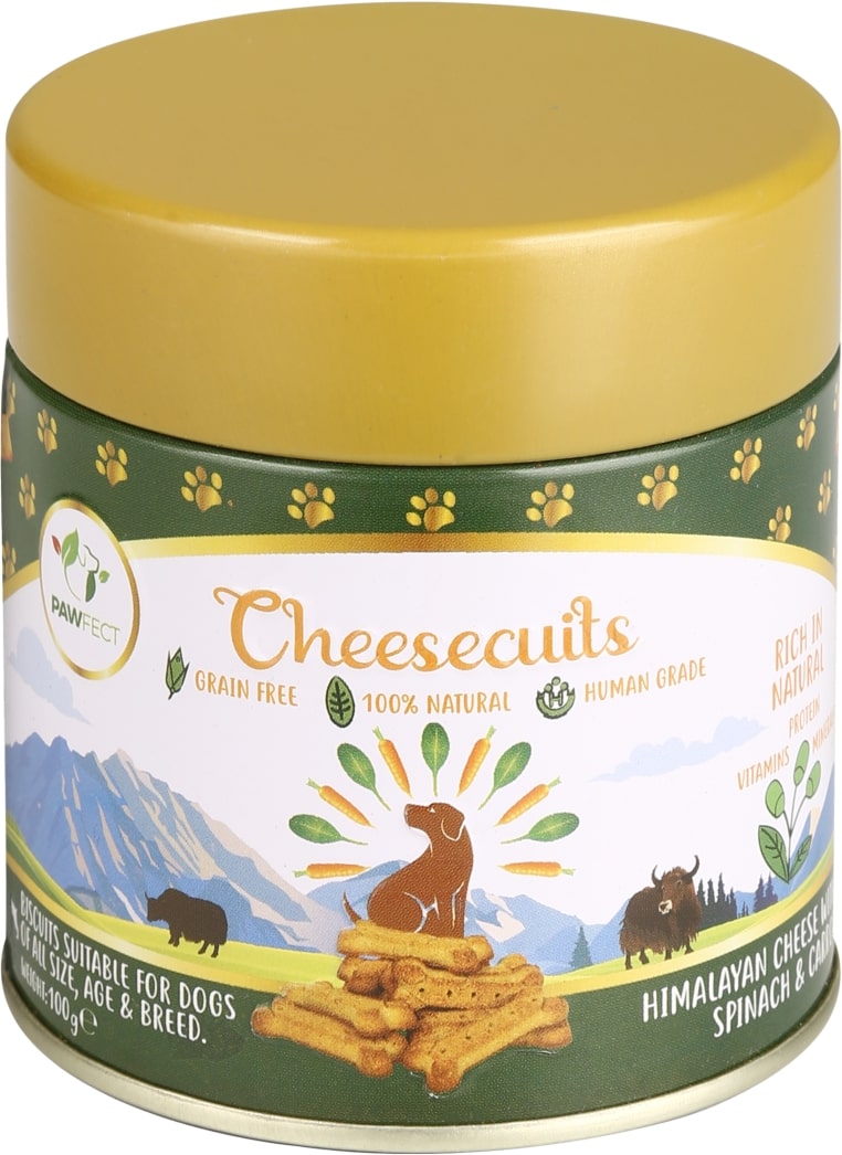 Pawfect Kaas Biscuits met Spinazie en wortel 100 gr.