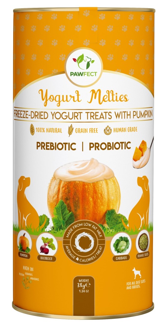 Pawfect Freeze Dried Yoghurt hondensnack met Pompoen 38 gr.