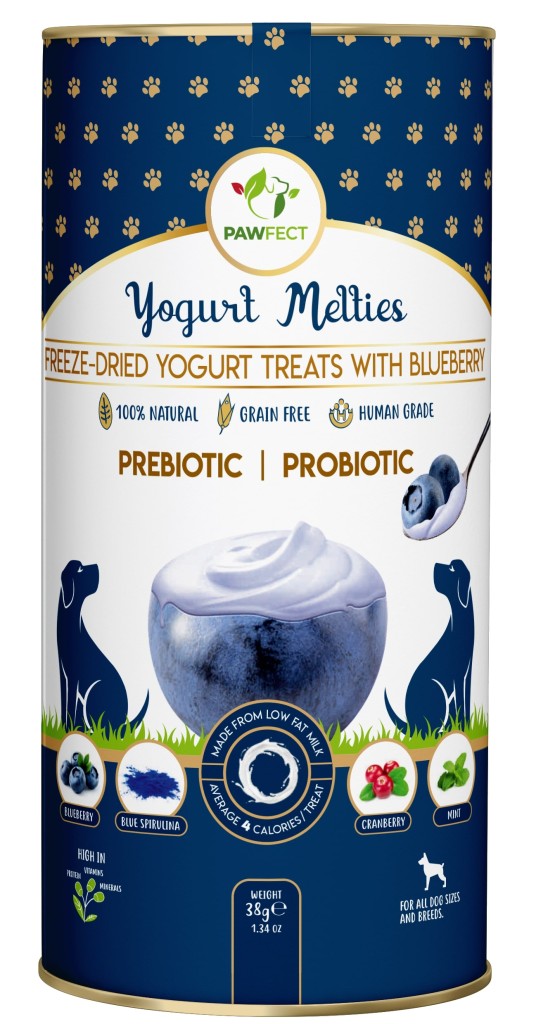 Pawfect Freeze Dried Yoghurt hondensnack met Blauwe bessen 38 gr.