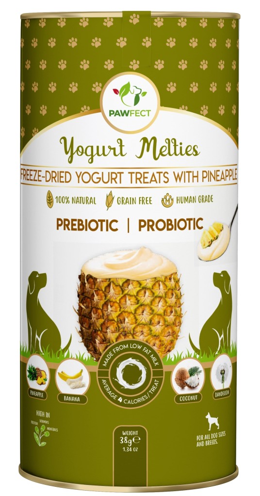Pawfect Freeze Dried Yoghurt hondensnack met Ananas 38 gr.