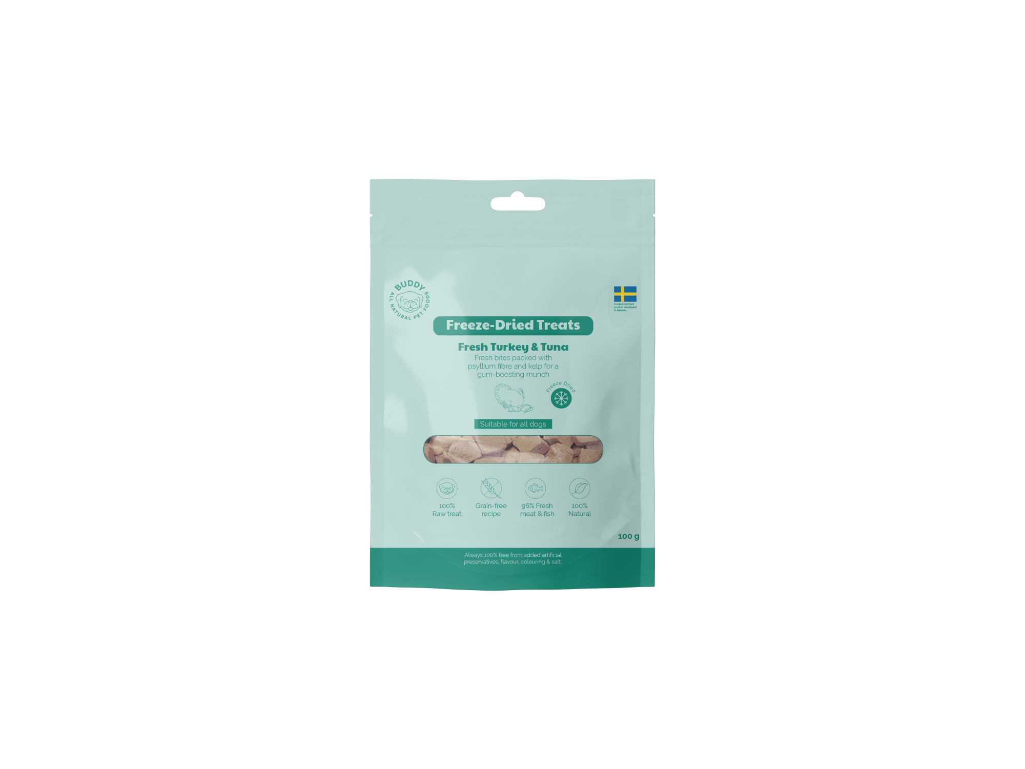 BUDDY Freeze Dried hondensnack Kalkoen&Tonijn 100 gr.