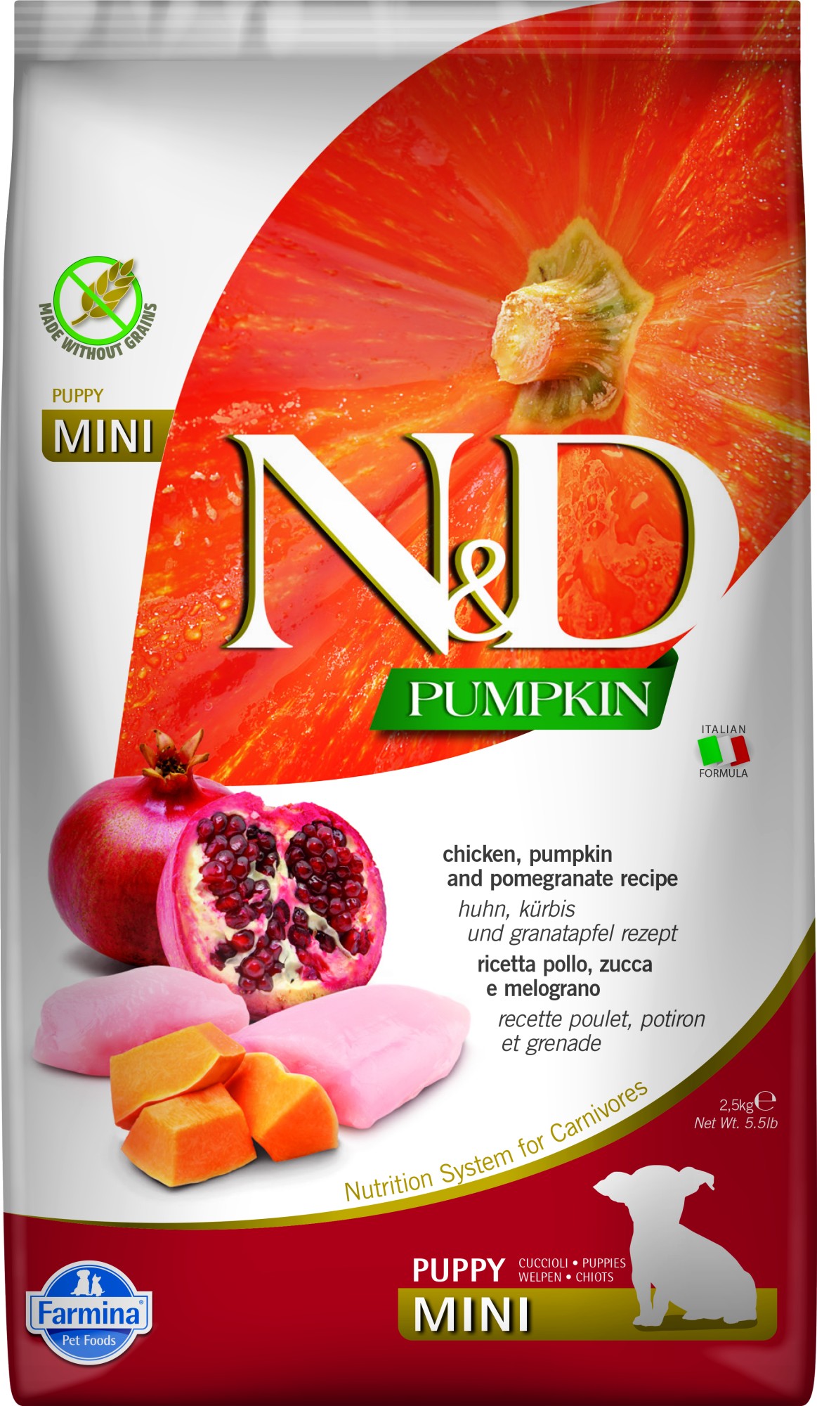 N&D Pumpkin puppyvoeding Kip small breed 2,5 kg
