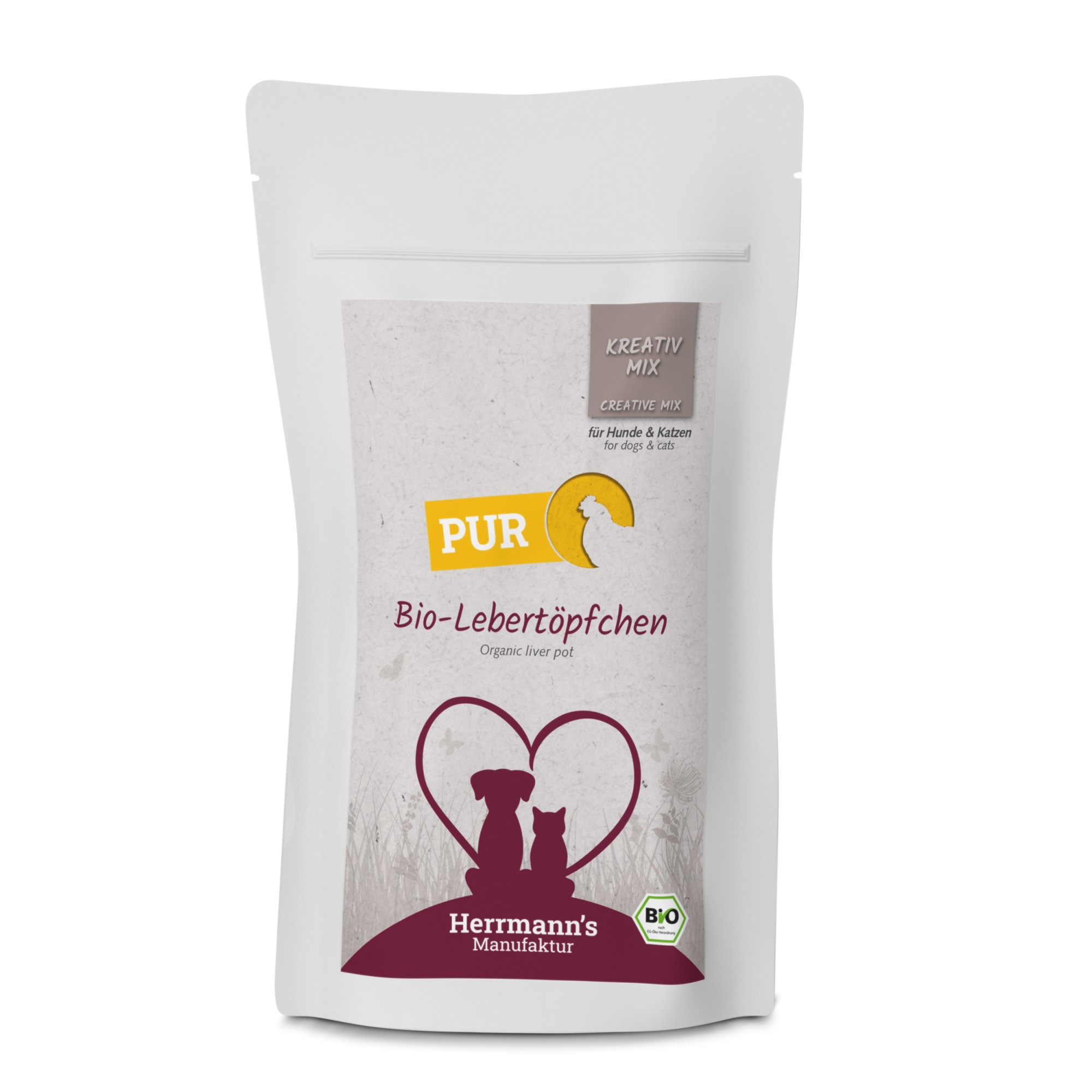 Herrmann's Bio Creative Gevogelte en lever 100 gr. - per 20 stuks