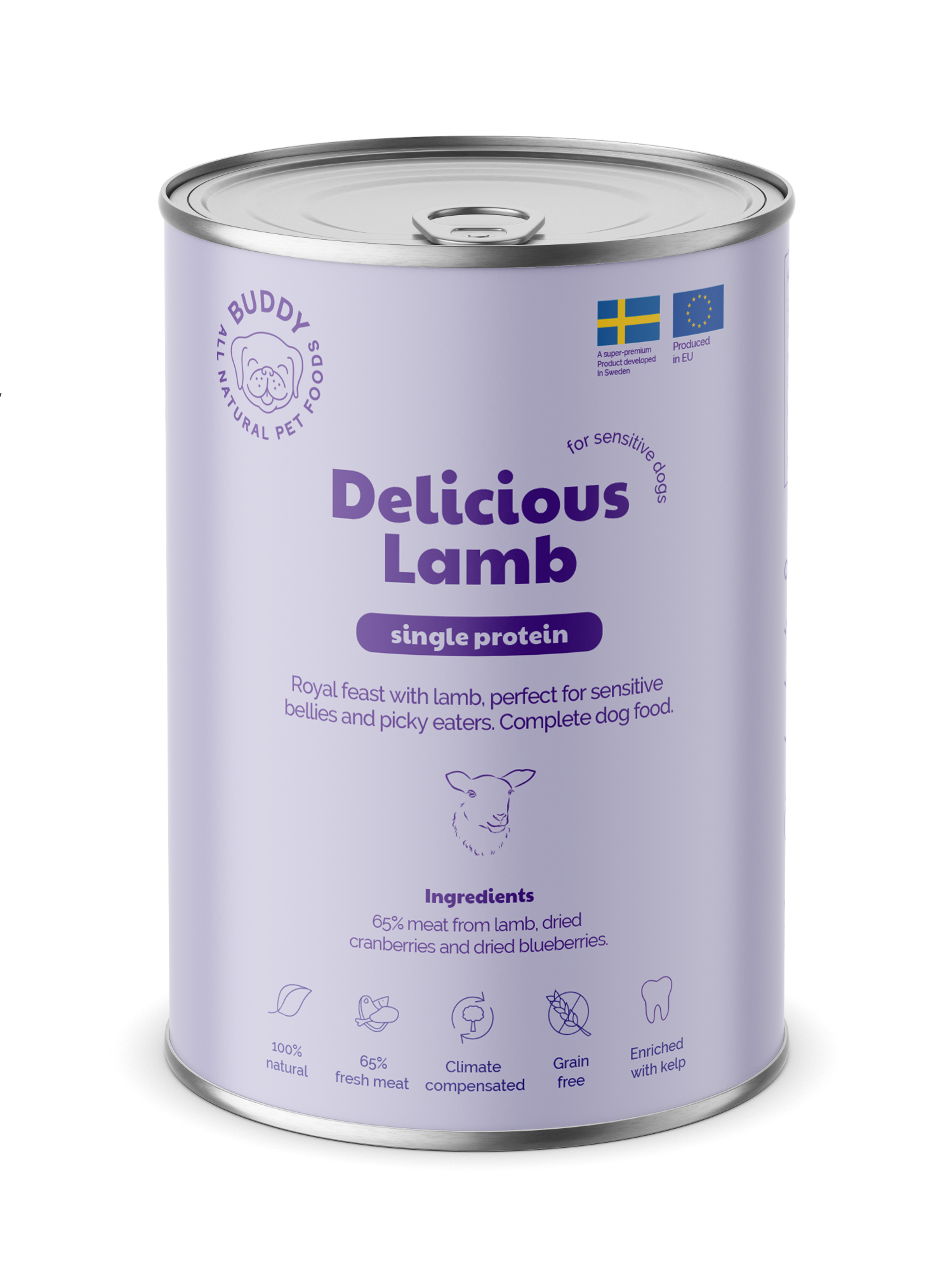 BUDDY natvoeding Delicious Lamb 400 gr. - per 6 stuks