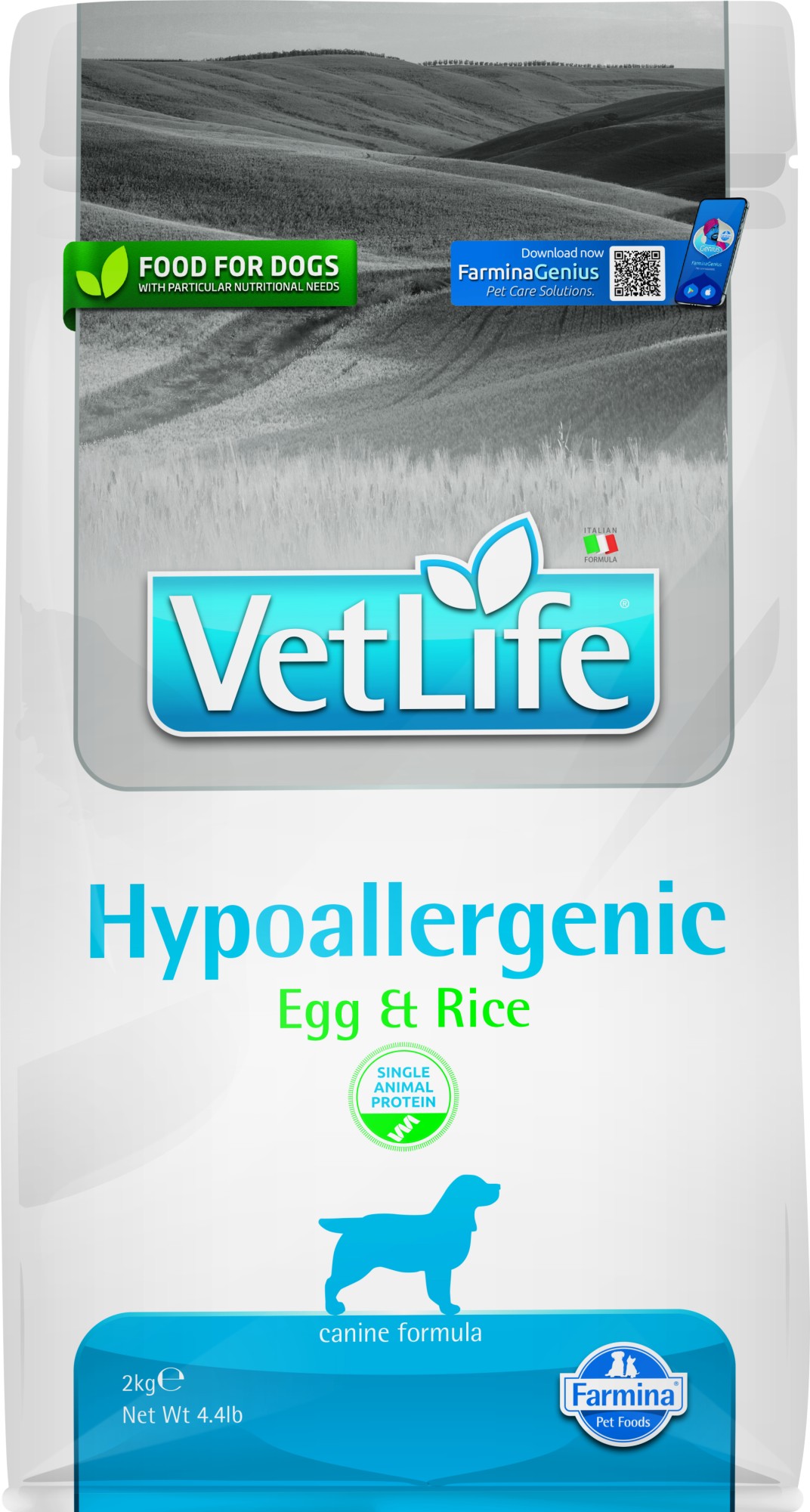 VET LIFE hondenvoeding Hypoallergenic Ei met Rijst 2 kg