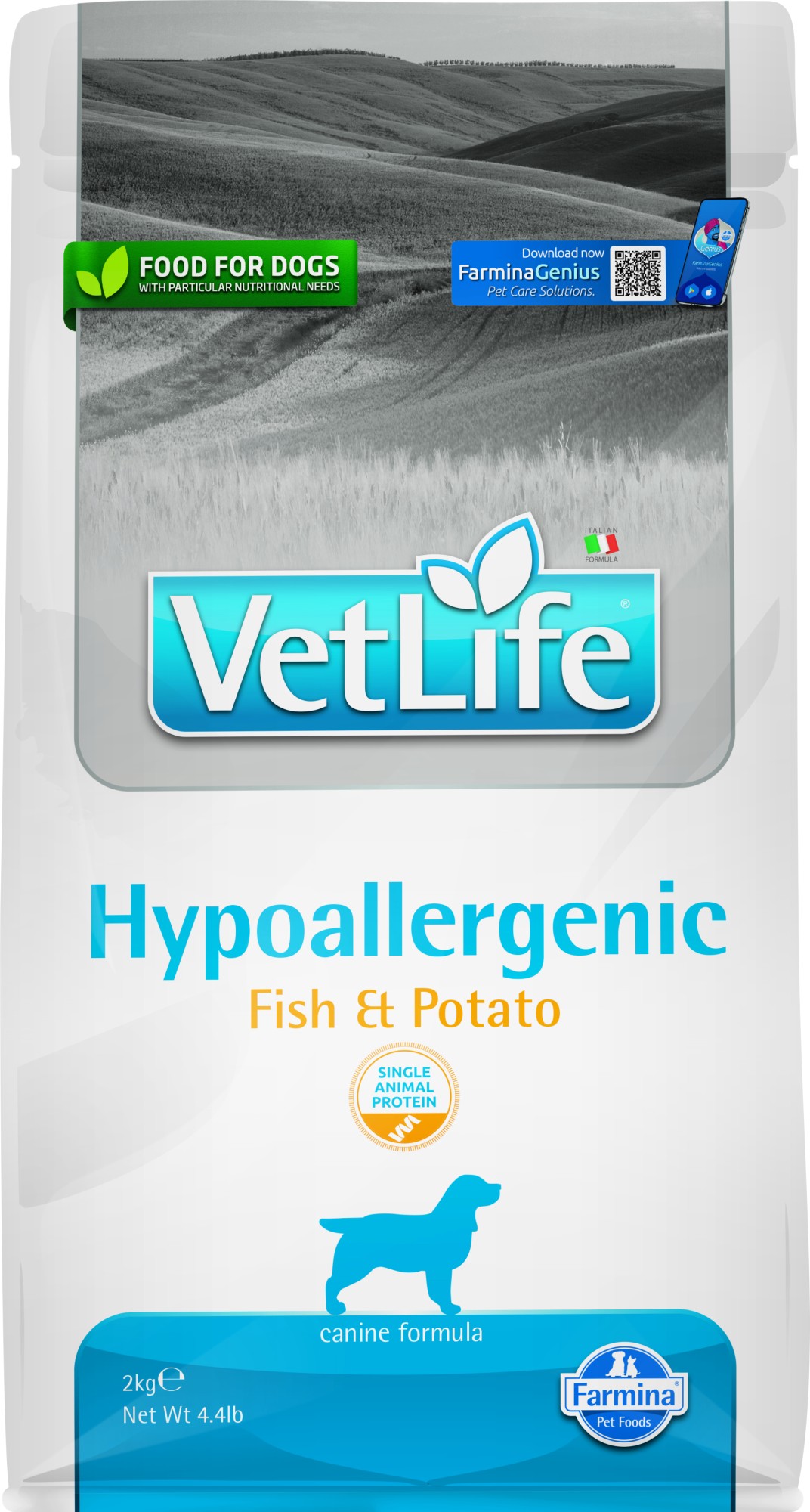 VET LIFE hondenvoeding Hypoallergenic Vis met Aardappel 2 kg