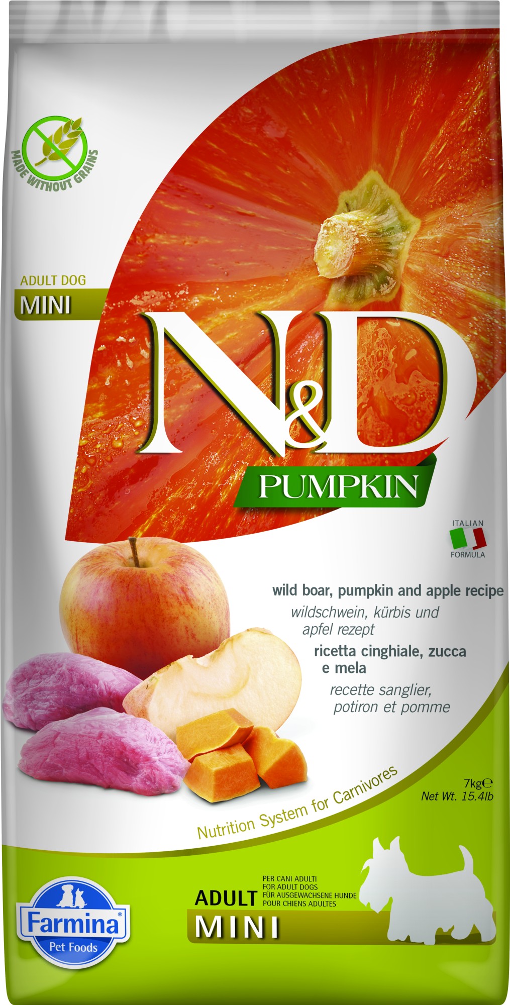 N&D Pumpkin hondenvoeding Wild Zwijn small breed 7 kg