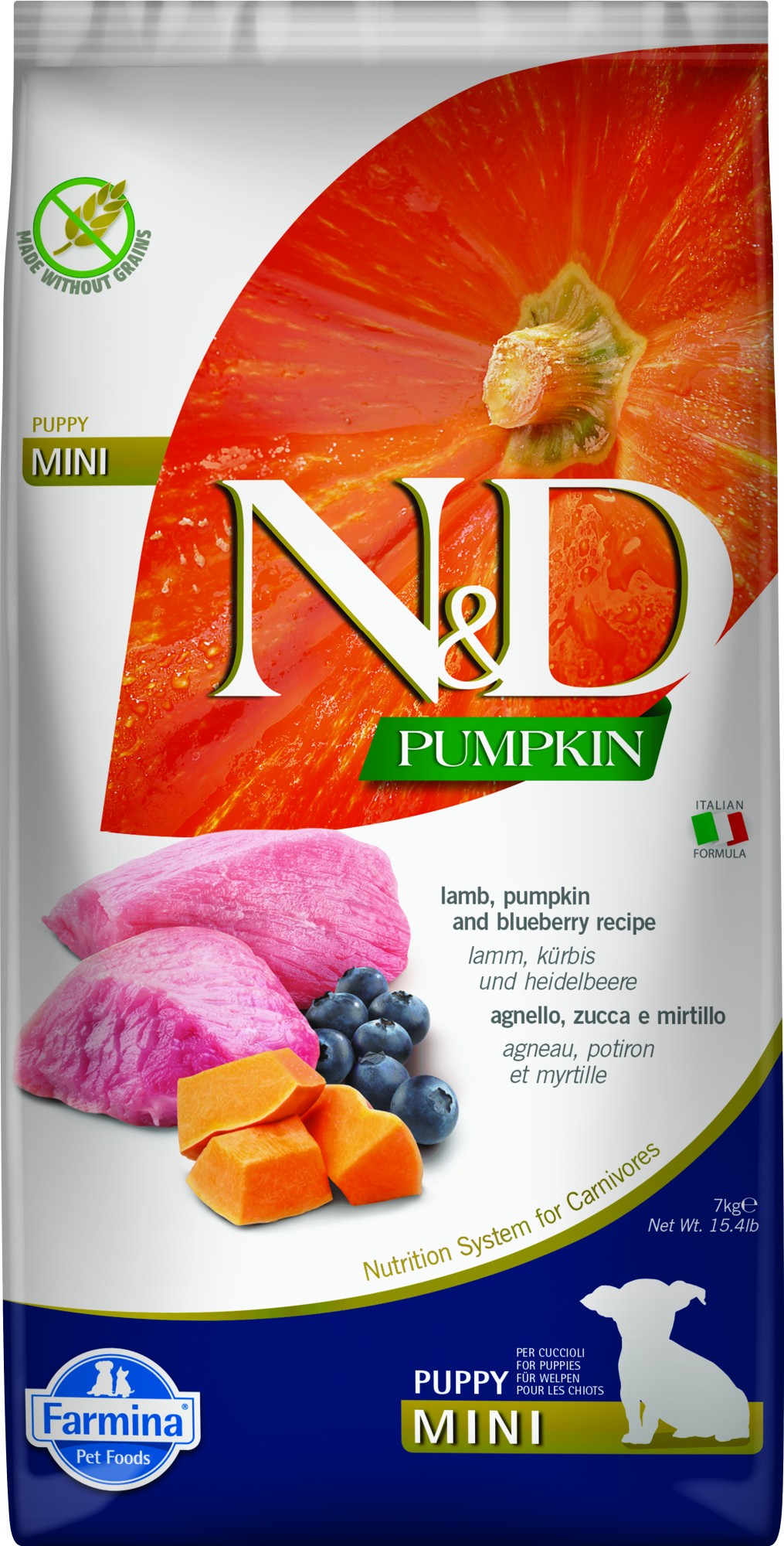 N&D Pumpkin puppyvoeding Lam small breed 7 kg