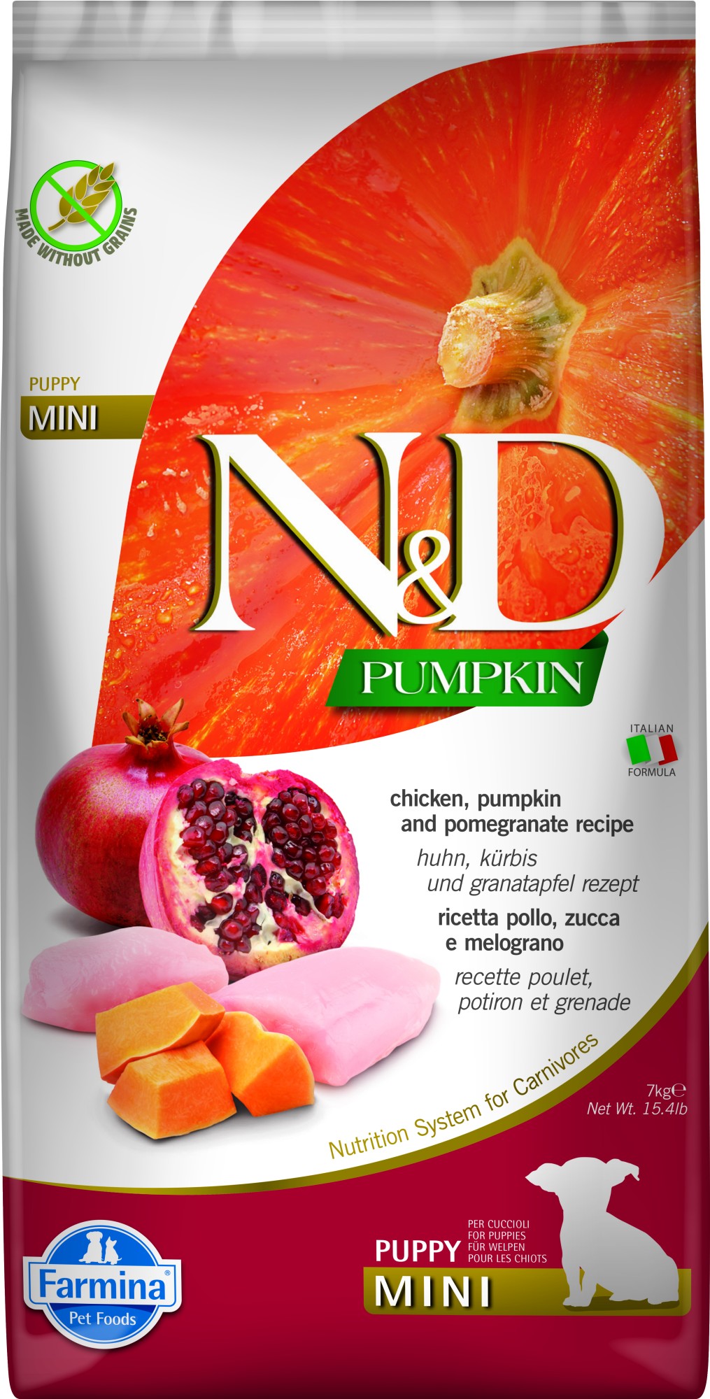 N&D Pumpkin puppyvoeding Kip small breed 7 kg
