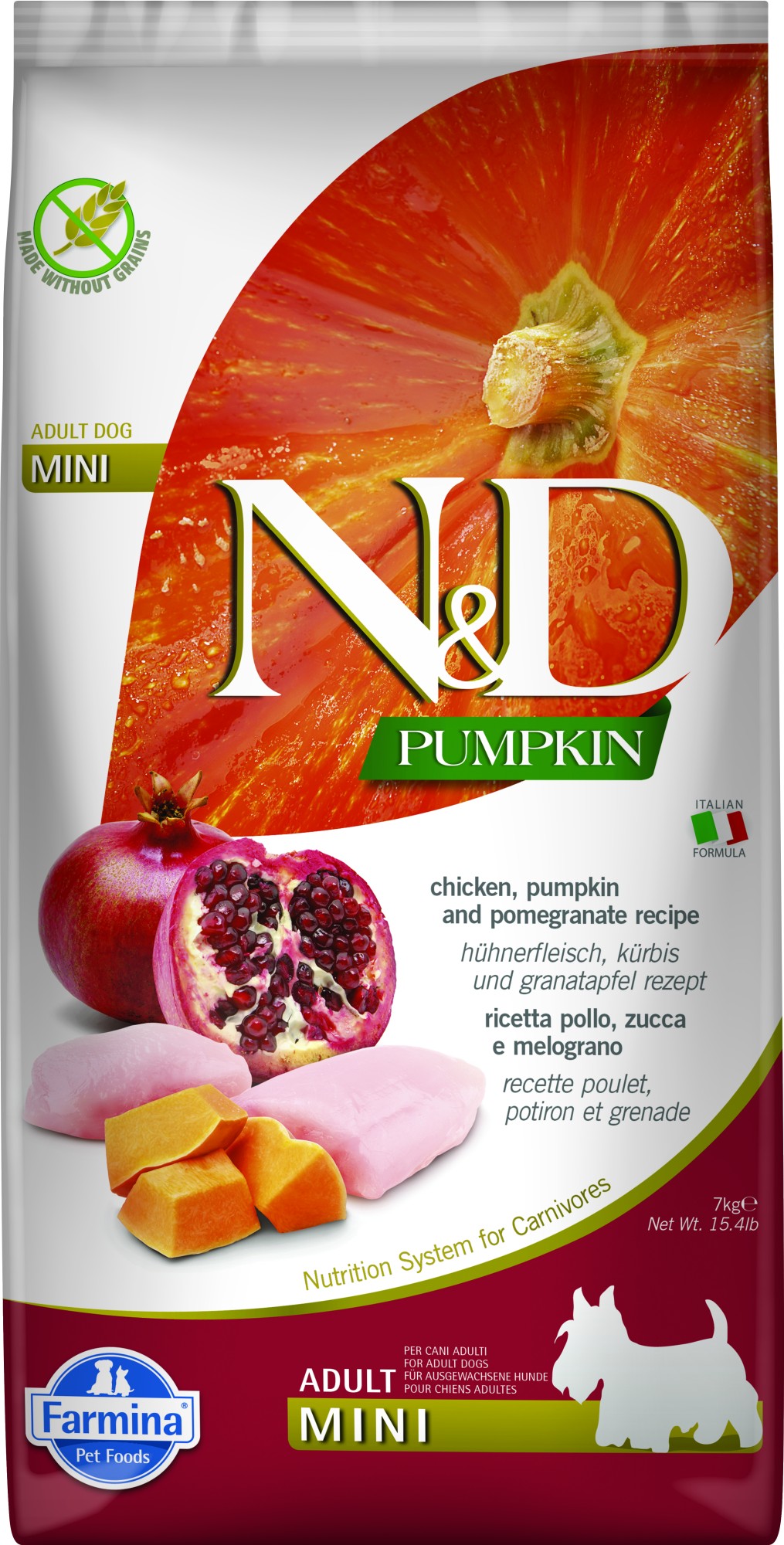 N&D Pumpkin hondenvoeding Kip small breed 7 kg