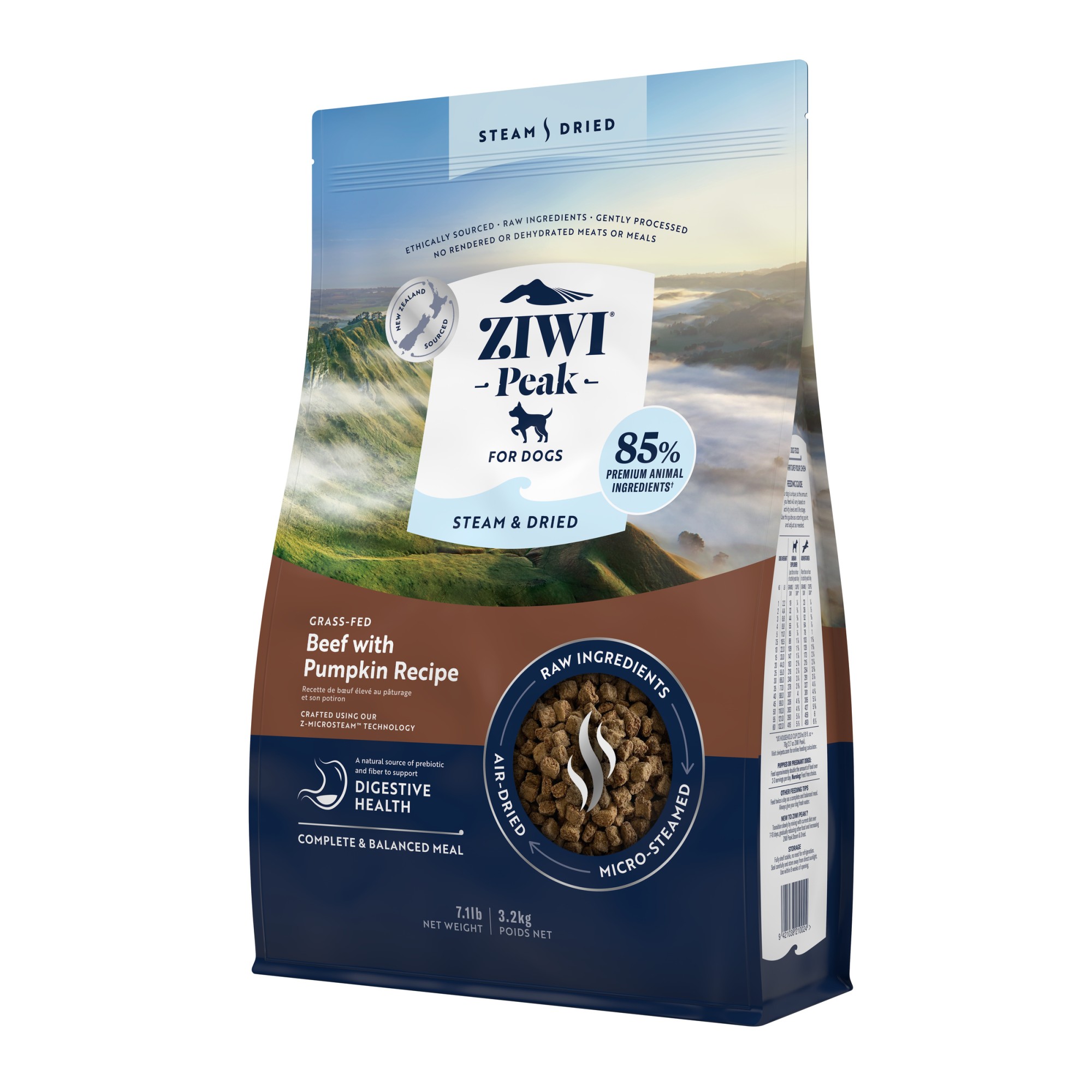 Ziwi Peak Steam&Dried hondenvoeding Rund 3,2 kg