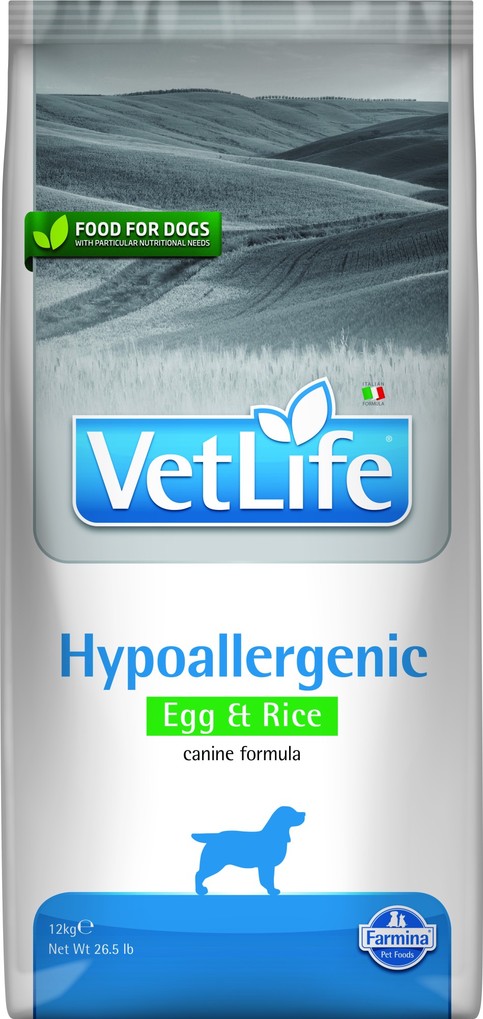 VET LIFE hondenvoeding Hypoallergenic Ei met Rijst 12 kg