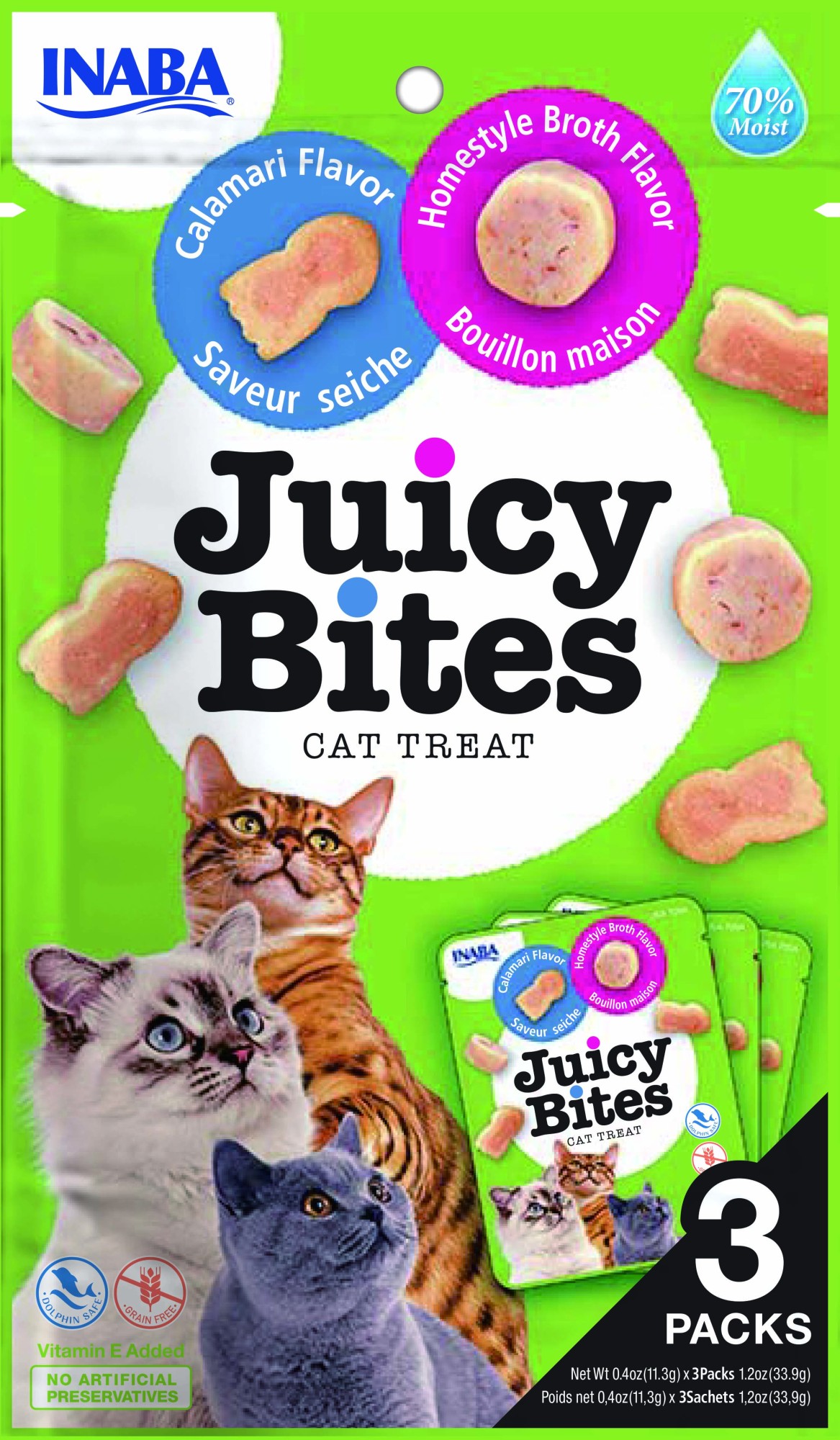 Inaba Juicy Bites Homestyle Broth en inktvis