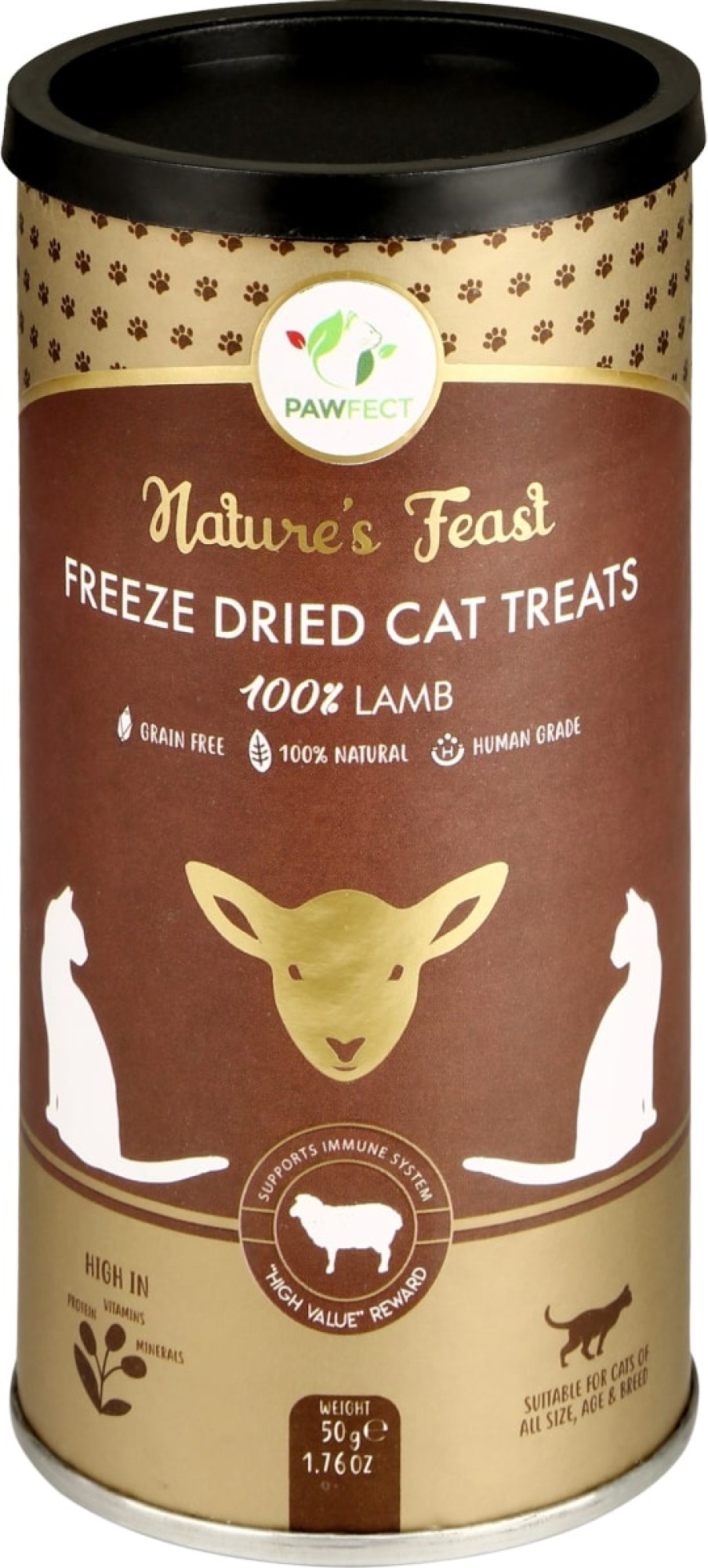 Pawfect Freeze Dried kattensnacks Lam 50 gr.