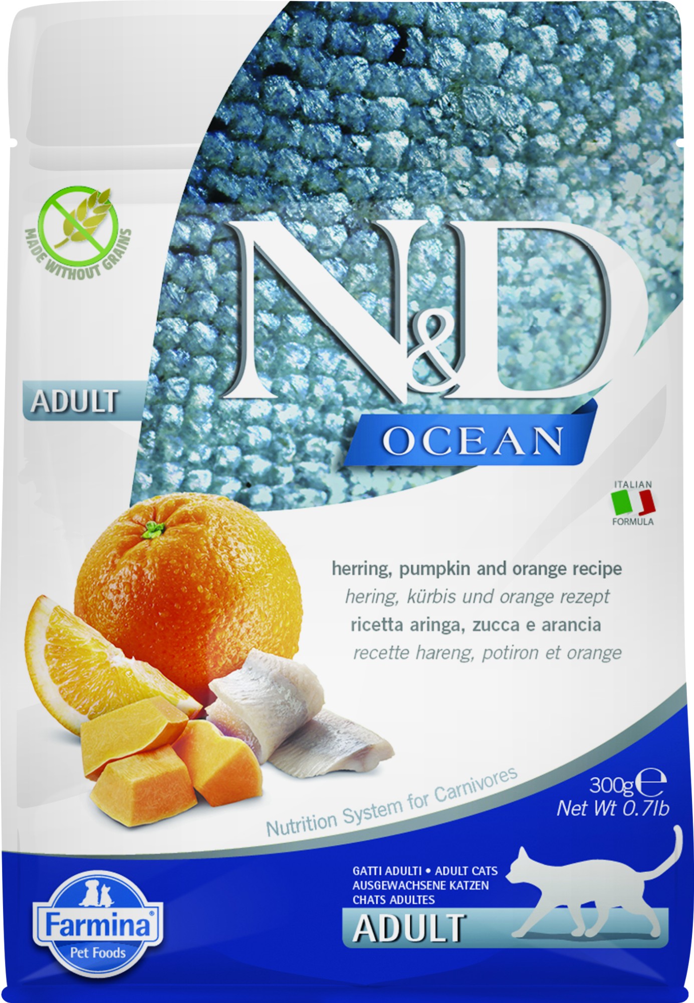 N&D Ocean kattenvoeding Haring met Pompoen 300 gr.