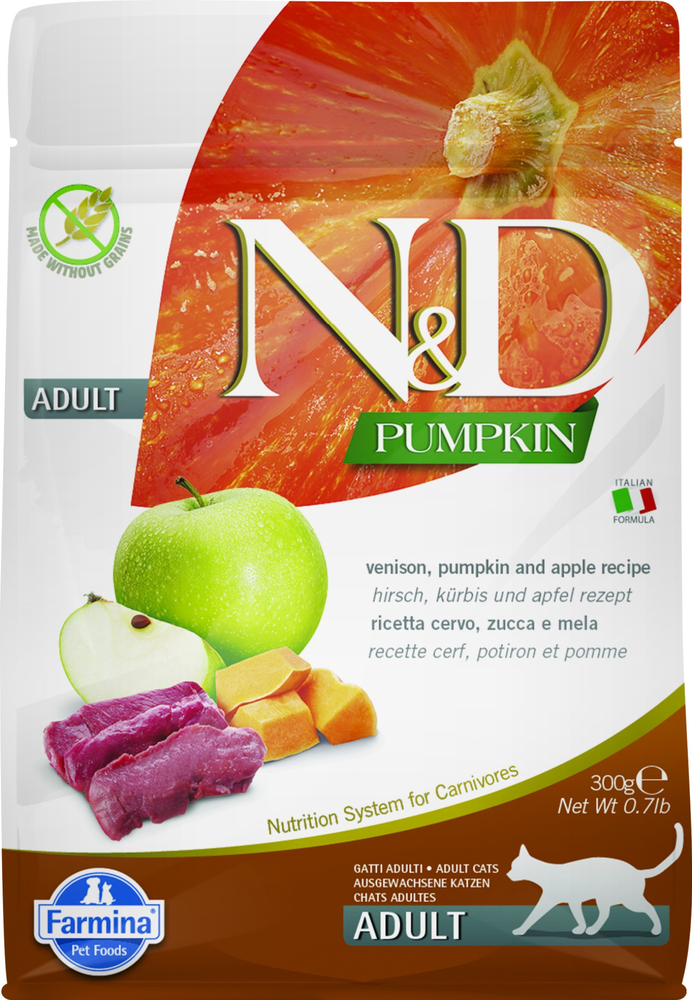 N&D Pumpkin kattenvoeding Hert 300 gr.