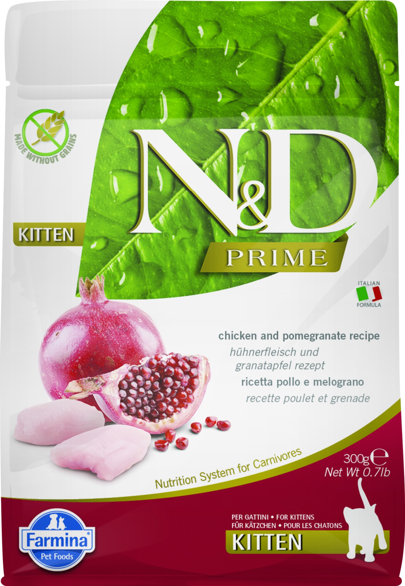 N&D Prime voeding voor de kitten Kip 300 gr.