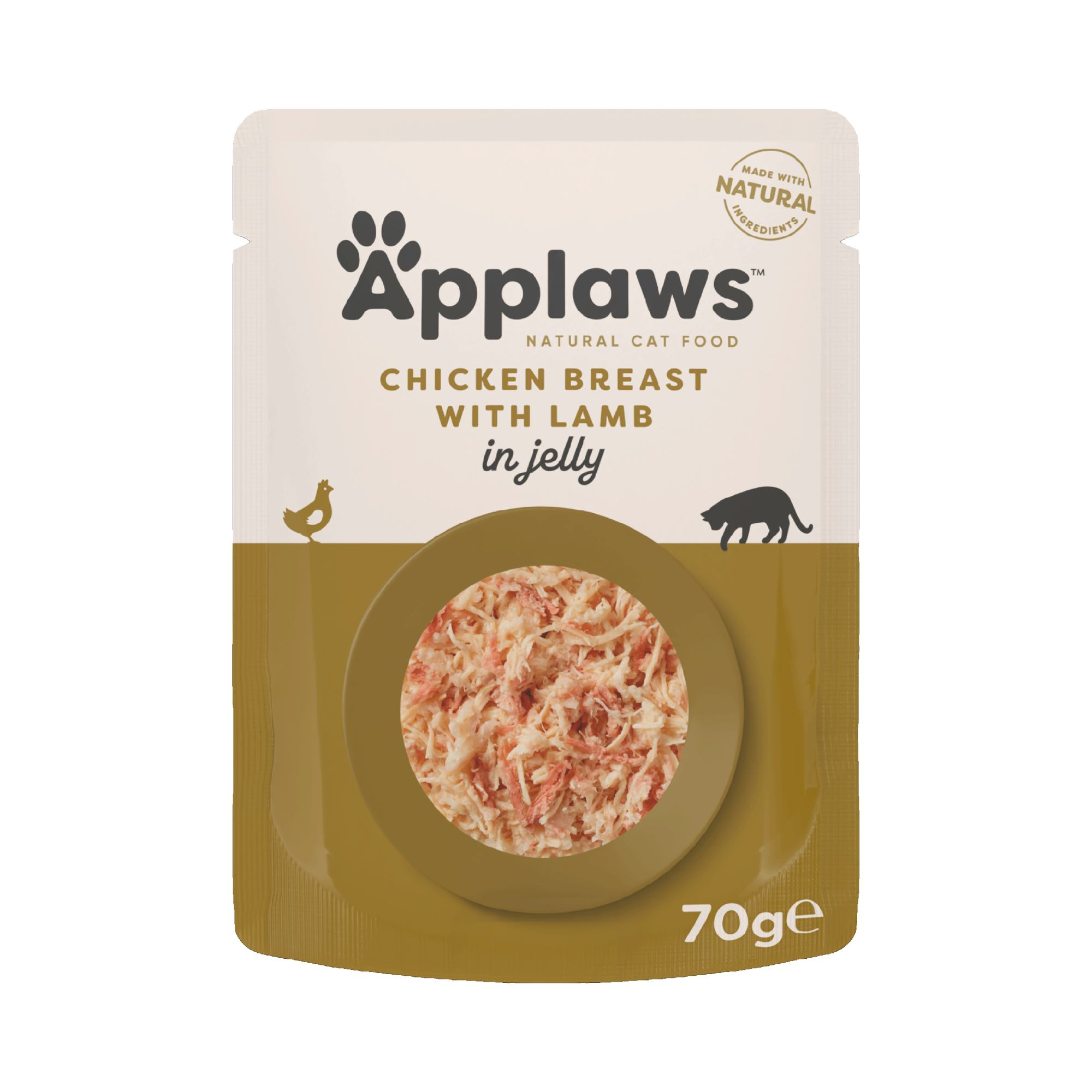 Applaws Quick Serve Kip en lam in gelei 70 gr. - per 16 stuks