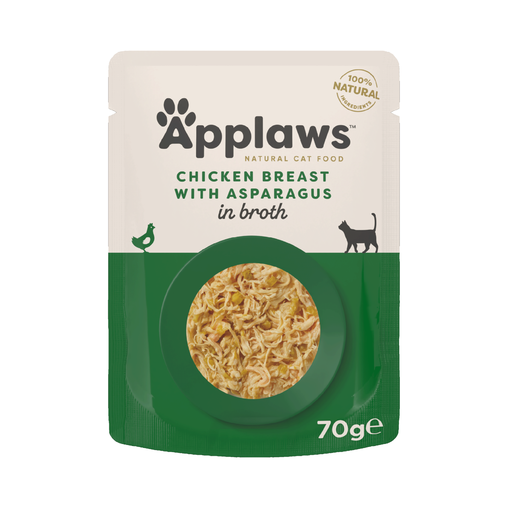 Applaws Quick Serve Kip en asperges 70 gr. - per 12 stuks