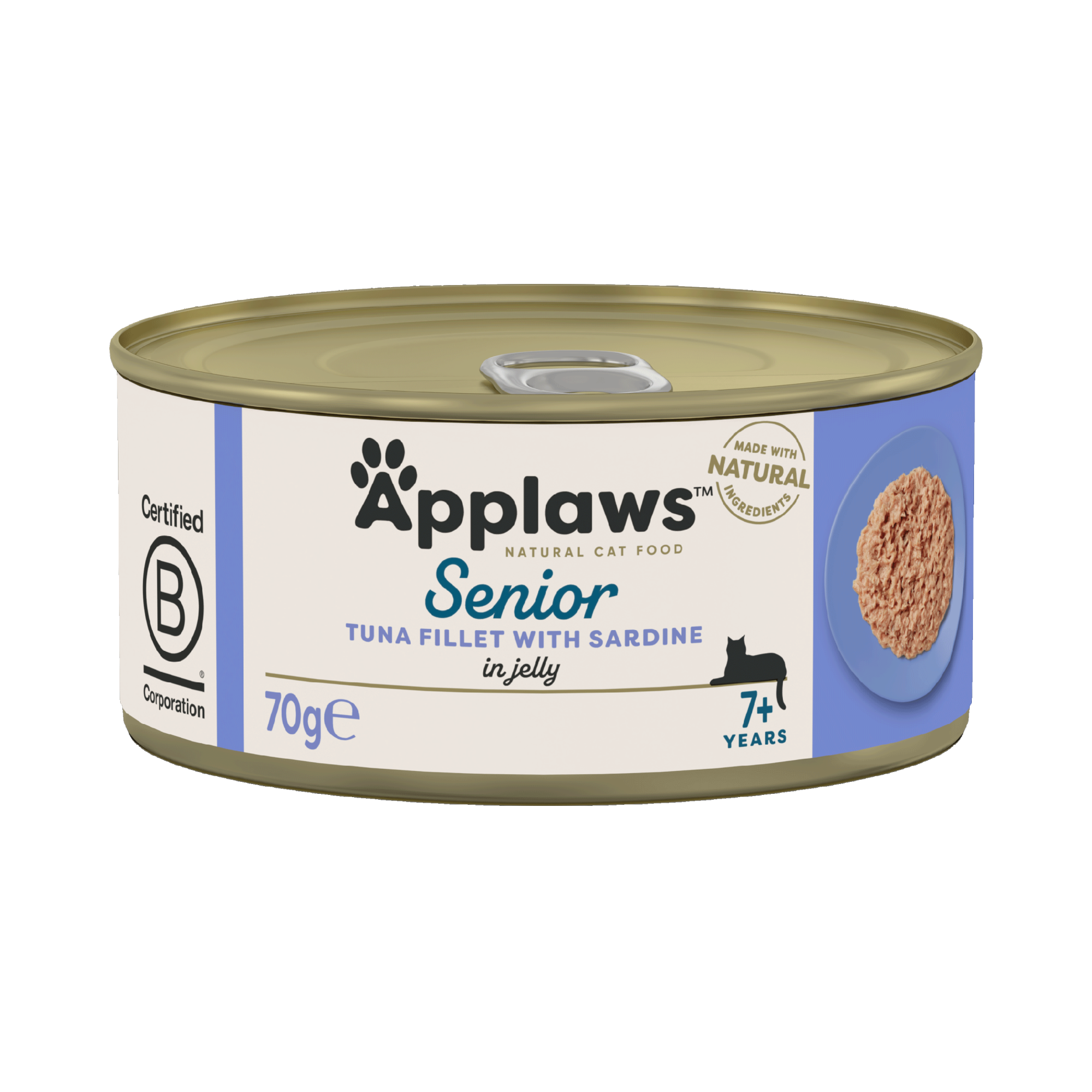 Applaws natvoeding Senior Tonijn en Sardine in gelei 70 gr. - per 24 stuks