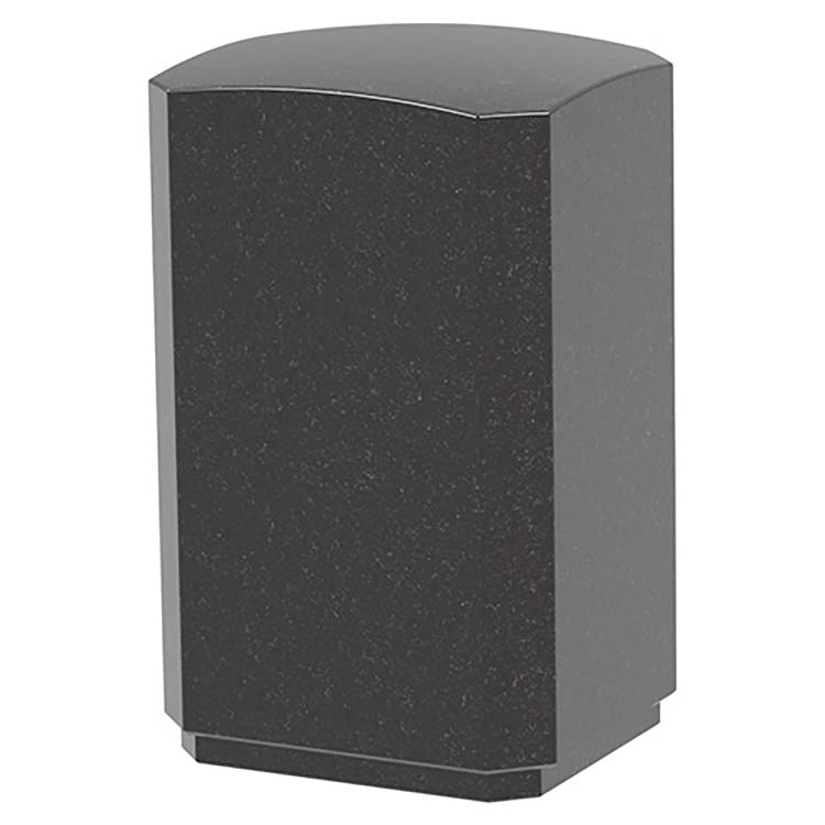 Urnwebshop Grote Granieten Dome Dieren Urn Fijn Zwart (3 liter)