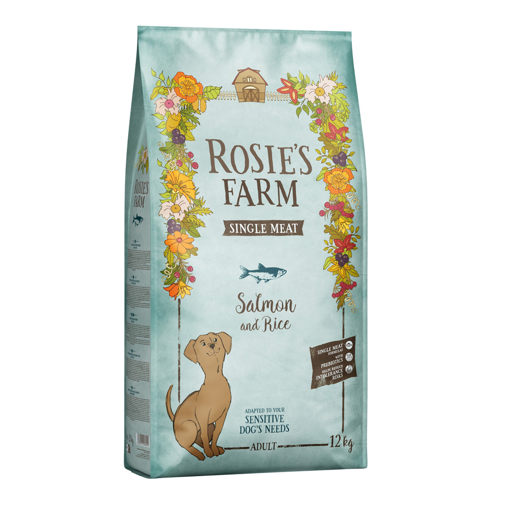 Rosie's Farm 12kg  Single Meat Adult vis met rijst droogvoer voor katten