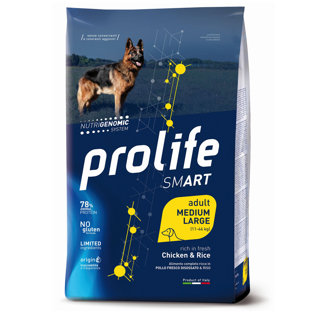 Prolife 2x12kg Kip & Rijst Smart Adult Middelgroot/ Groot Ras  Droge Honden