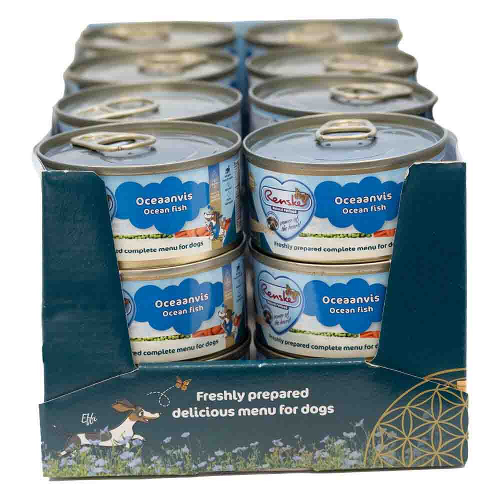 Renske 24x  Vers Gestoomd Complete Menu Hondenvoer Nat Oceaanvis 95 gr