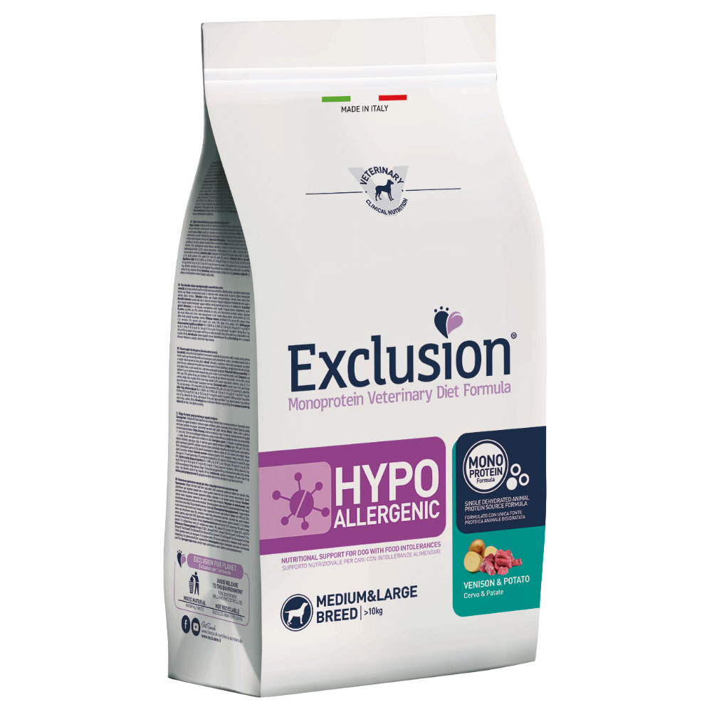 Exclusion Diet 12kg Exclusion met Hert & Aardappel Hondenvoer