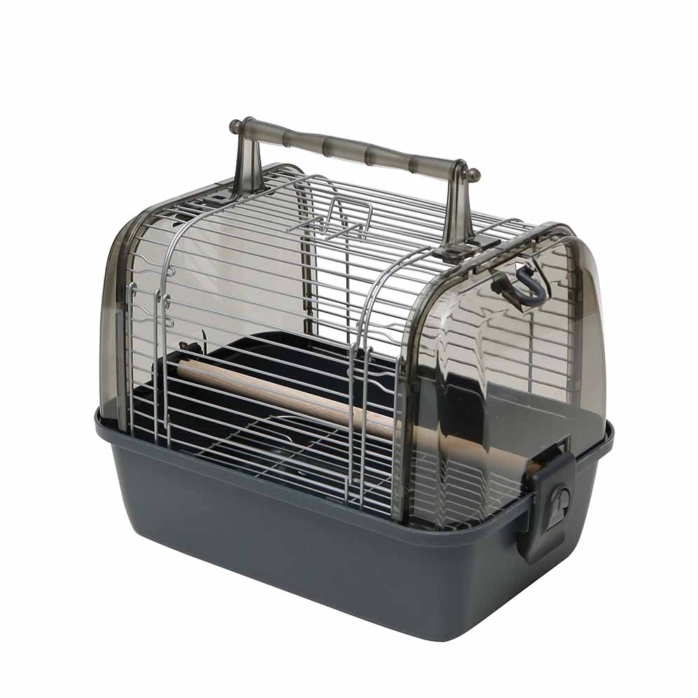 @Pet Transportkooi Vogel Donkergrijs