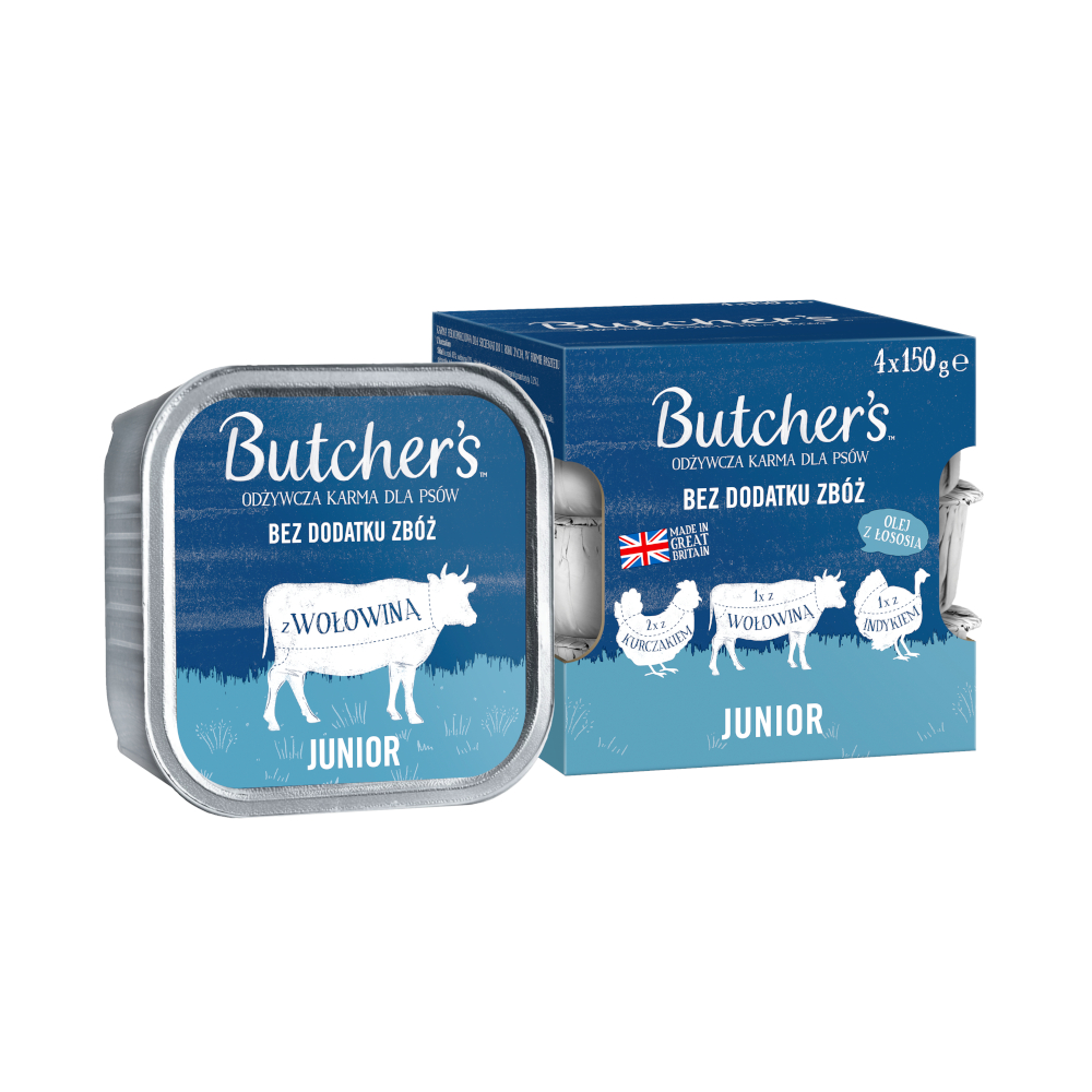 Butcher's Voordeelverpakking  Original 24 x 150 g - Junior Mix (kip, rund, kalkoen)