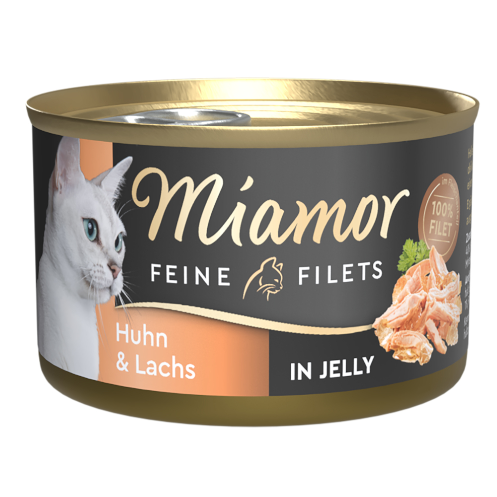 Miamor Fijne Filets 1 x 100 g Kattenvoer - Kip & zalm in gelei
