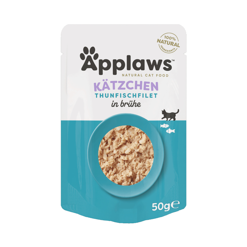 Applaws 12x50g Tonijnfilet  Natural Kitten in bouillon natvoer voor katten