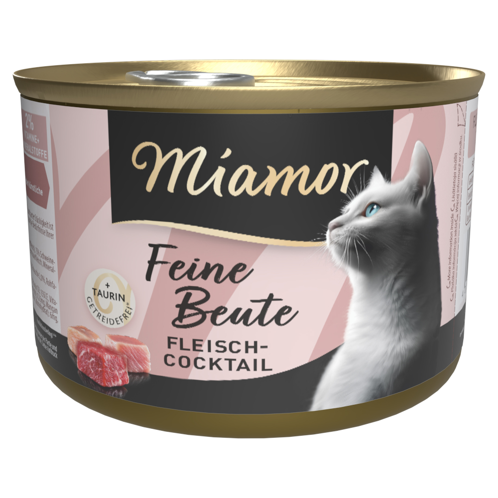 Miamor Fijne Prooi Kattenvoer 12 x 185 g - Vleescocktail